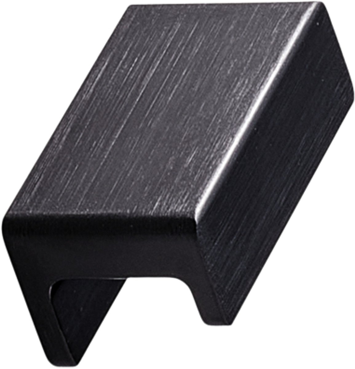 U knop zwart geborsteld 44 mm | Keukenknop | Meubelknop | Kastknop | Zwarte knop | Incl. montageschroeven | H051