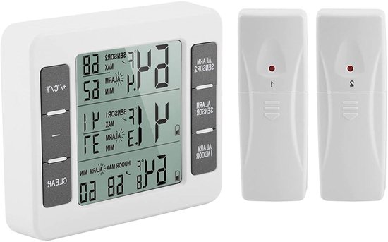 froggit FT0073 Draadloze thermometer, met 3 thermo-hygrometer, draadloze sensoren en