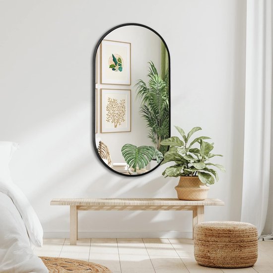 BISCOTTINI INTERNATIONAL ART TRADING Shabby Chic Wandspiegel 60 X 60 Cm Decoratieve Wandspiegel Ingangsspiegel Wit