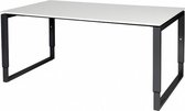 Verstelbaar Bureau - Domino Plus 160x90 wit - zwart frame