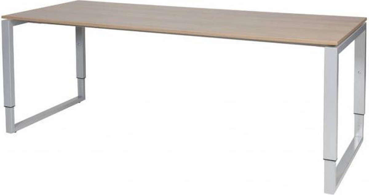 Verstelbaar Bureau - Plus 200x80 Havana Kersen - alu frame