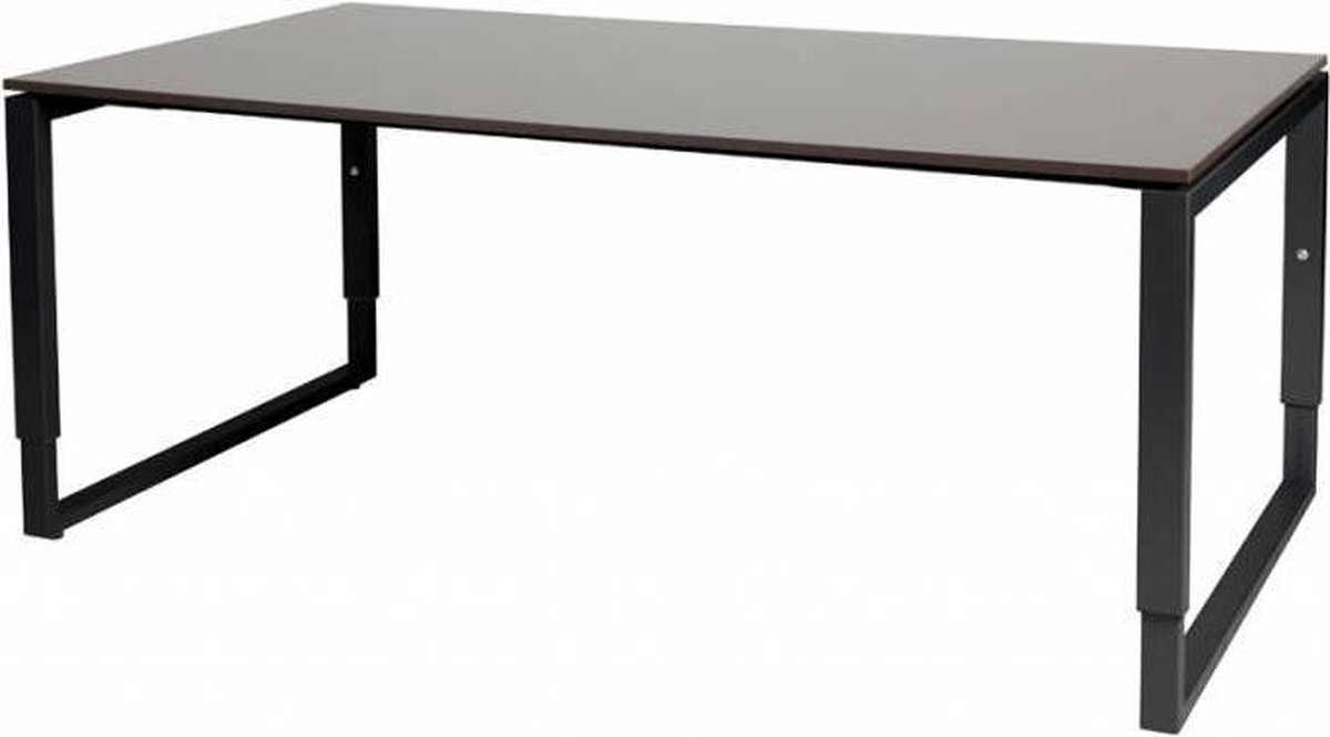 Schaffenburg Vergadertafel - Verstelbaar - 180x100 logan - zwart frame Zwart (RAL9005)/Logan eiken