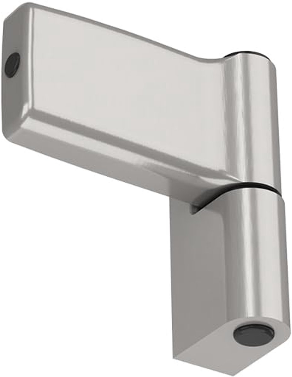 Najder Jocker deurscharnier voor PVC deurkozijnen, monolithische structuur, inbraakwerend, schuifhuls, draagvermogen 120 kg, sponninghoogte 17,5 mm, kleur inox