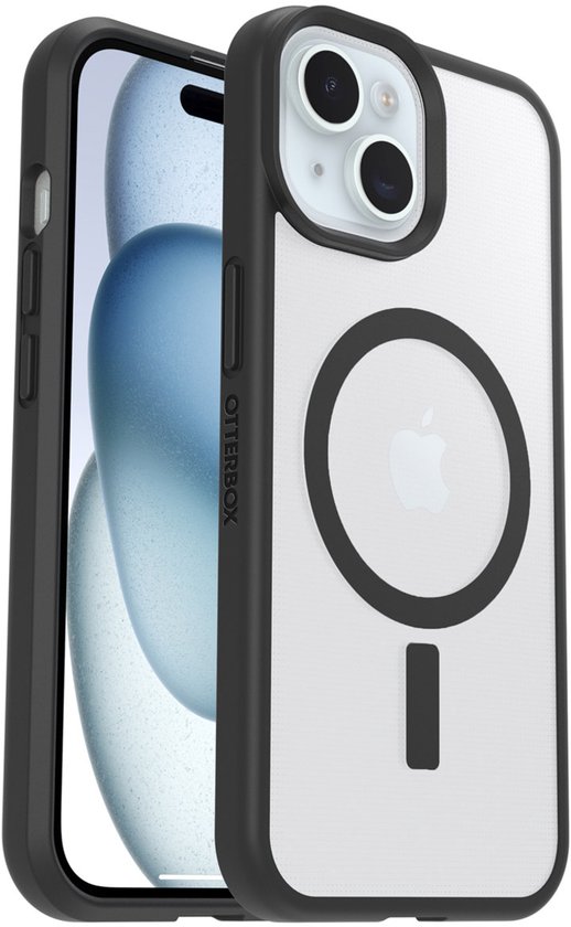 OtterBox React geschikt voor MagSafe geschikt voor iPhone 13/14/15/16e - Clear / Black