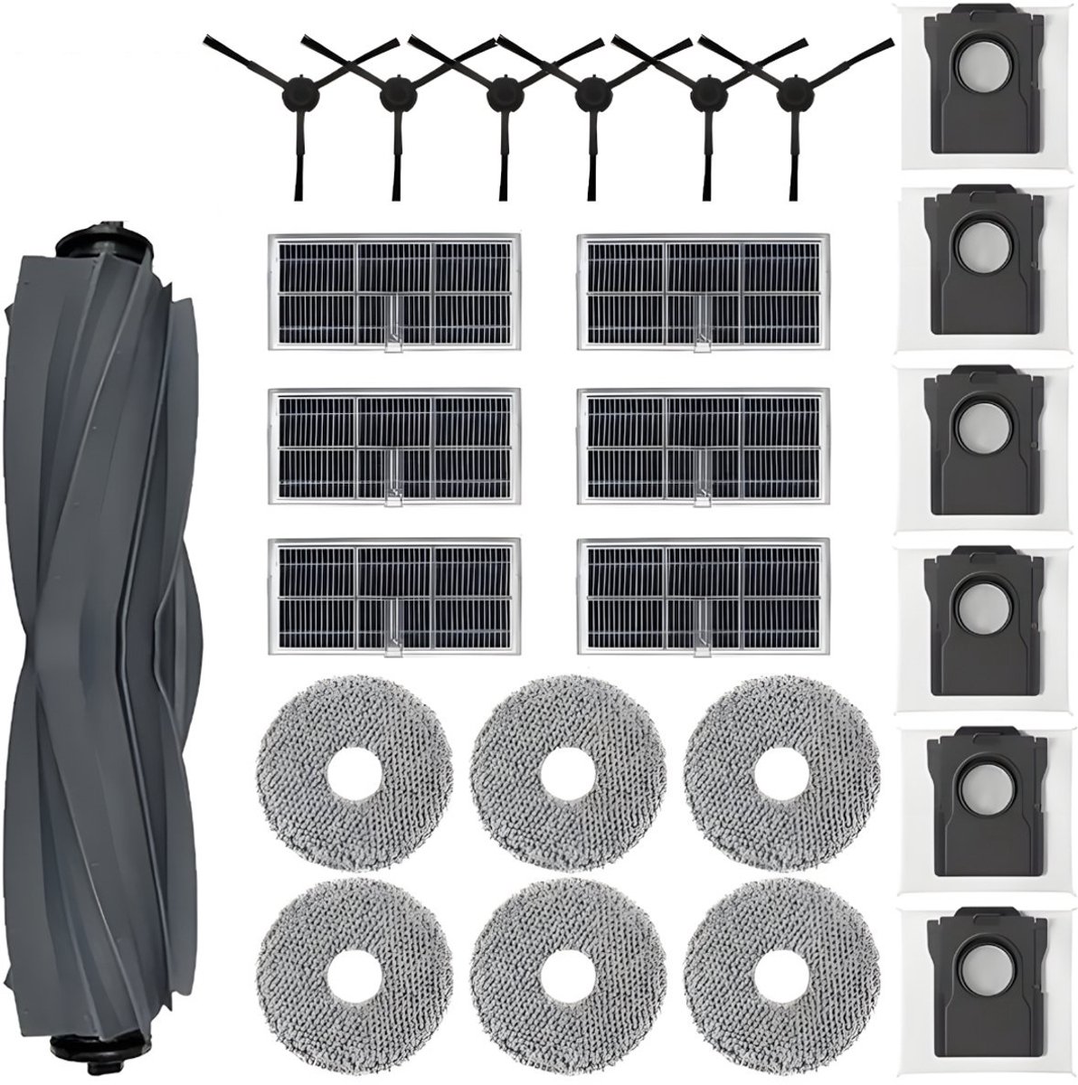 PolkaHome® Vervangingsset geschikt voor Robotstofzuiger Accessoires & Onderdelen – Geschikt voor Dreame Dreame L10s Pro, L10s ULTRA Gen2, Gen 2 PRO, PRO HEAT X30, HEAT X30, L10s PRO ULTRA HITTE RLL82CE, X30 ULTRA, MOVA E30, MOVA E30 ULTRA, P10 ULTRA