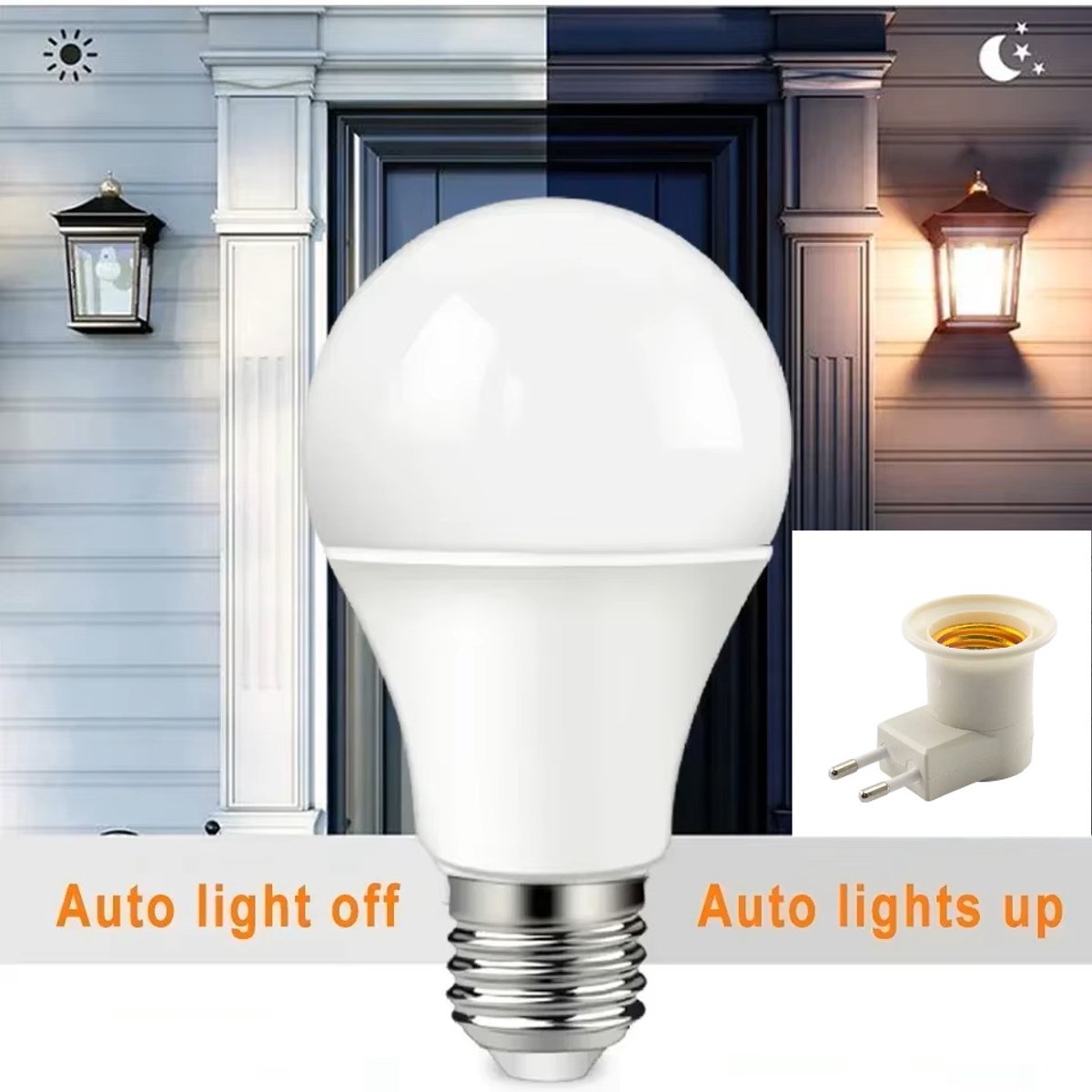 Han‑Bar® Dag en nacht - Sensor lamp - Smart lamp - Dusk to Dawn LED-lamp - Automatisch - schakelen - natuurlijk-licht - zonsondergang - zonsopgang - lichtsensor - 10W - Energiebesparend - Survival