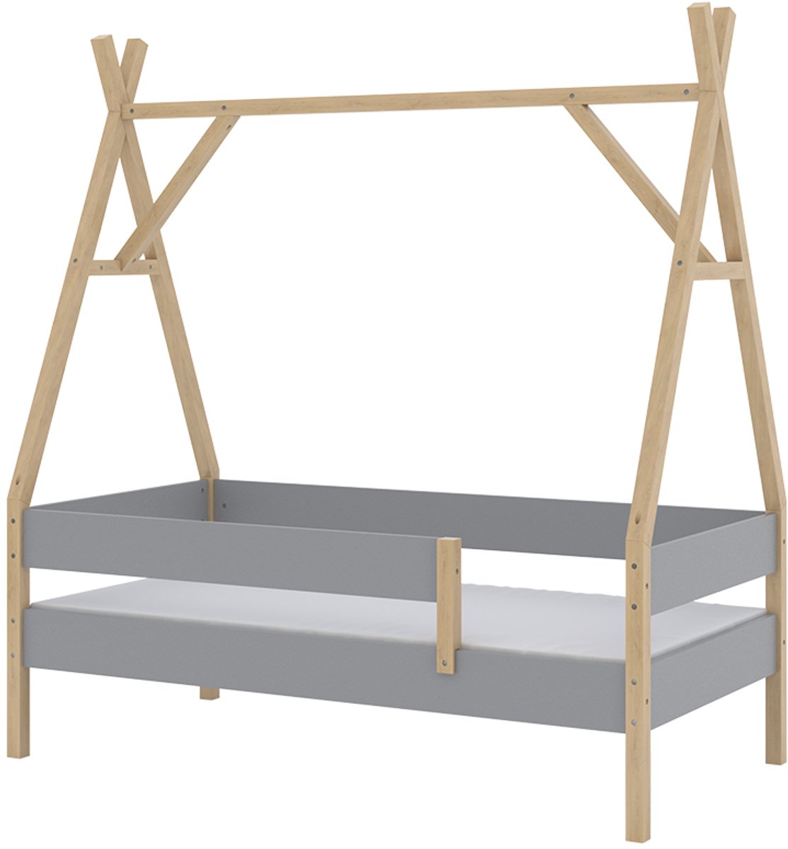 Vitalispa Bali Tipi Bed – 80x160 cm with Gray mattress