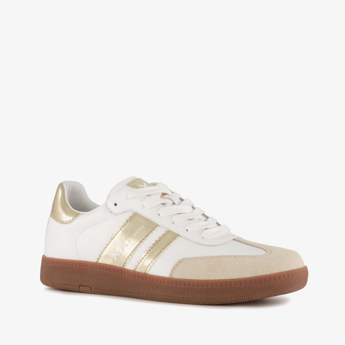 XX By Mexx metallic dames sneakers wit goud - Maat 37 - Uitneembare zool