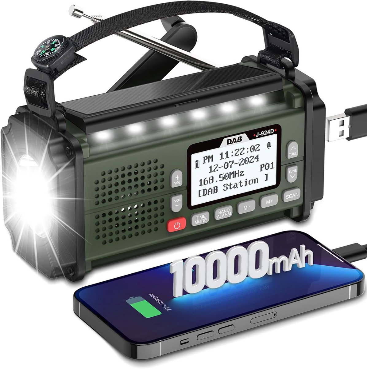Bouwradio met Accu - Noodradio - DAB