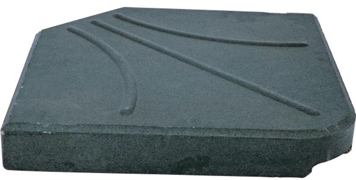 Vierkante betonnen plaat van 47x47cm, 25kg, in zwart, voor zweefparasol.