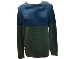 Cast Iron - Neck Cotton - Trui - mannen - Blauw/Groen - Maat L