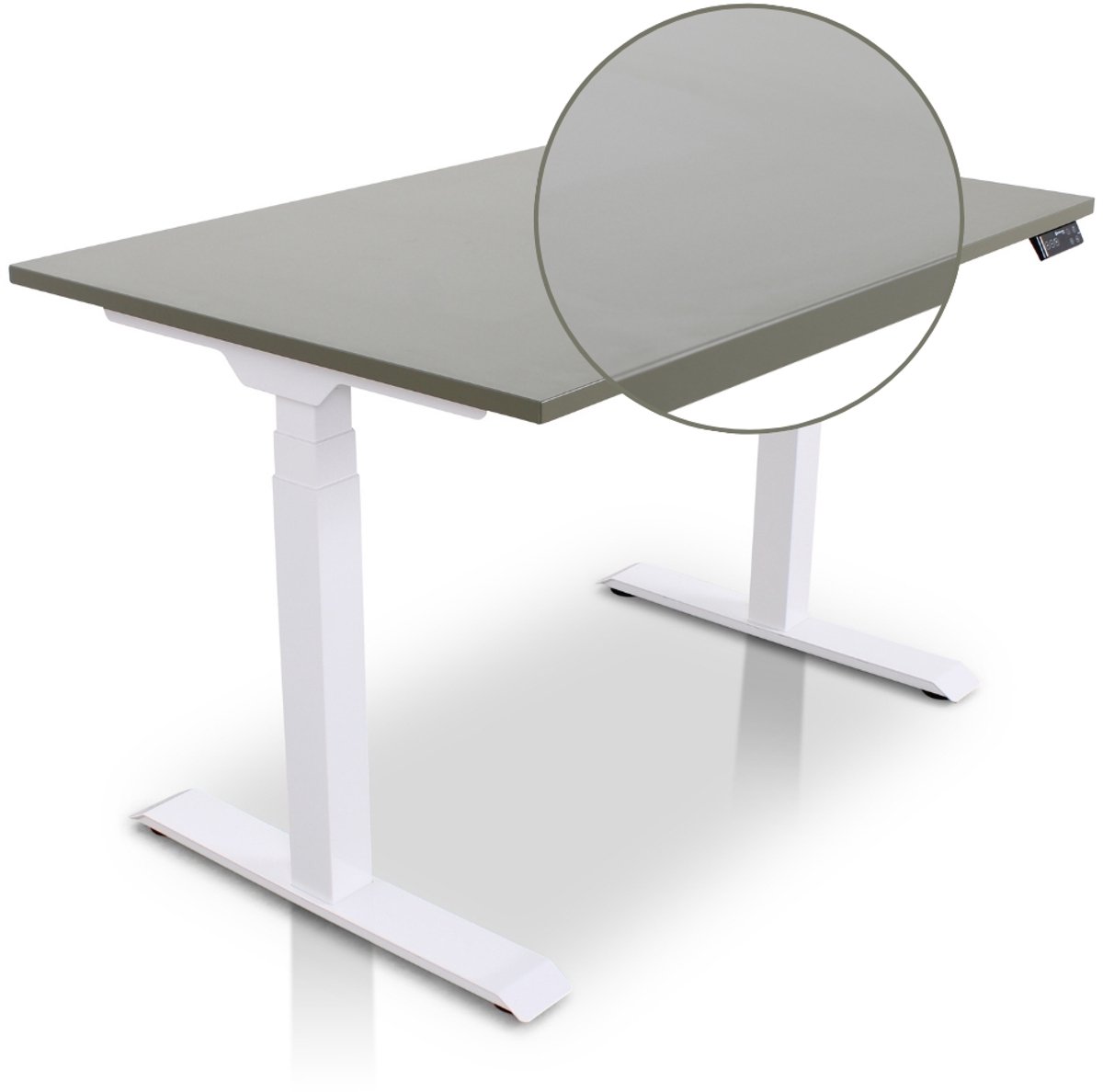 Multi Ratio Lineaflex MRC PRO Zit-Sta Bureau – Elektrisch Verstelbaar – 120x80 cm – Blad Forest Green – Wit Frame – ARBO Norm NEN-EN 527 – Met memorybediening – 150 KG Draagvermogen – 130 cm Hoog