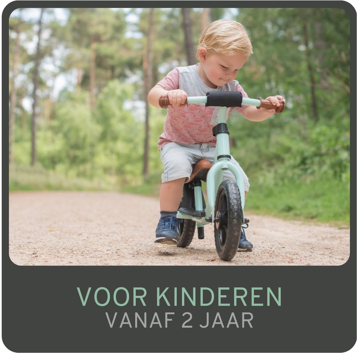 Bandits & Angels Metalen Loopfiets Starter Mintgroen met Voetenplank vanaf 2 Jaar - Limited Edition - Mintgroene Loop Fiets - Verstelbaar Zadel 29 tot 39 cm - Voor Jongens en Meisjes - Compact en Veilig - Lage Instap met Voetenplank — afbeelding 2