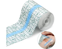 10 cm x 10 m - Waterdichte transparante wondpleister - Transparante elastische verbandpleister - Geschikt voor tatoeages, zwemmen en warmwaterbronnen