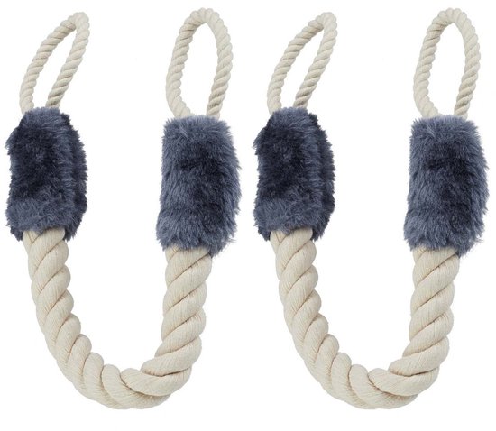 Items Deurstopper Anker - blauw/wit - 1 kilo - 26 x 28 cm | Fun en Feest