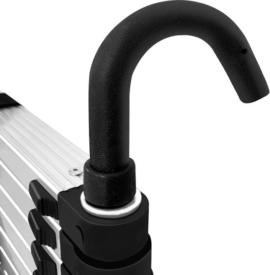 Aufun Telescoopladder, aluminium, 4,4 m, antislip, multifunctioneel, maximaal belastbaar tot 150 kg