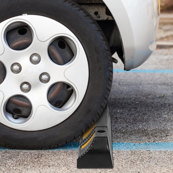 YRHome 2 X Garagestopper Parkplatzsperre Gummi Radstopper 60x13,5x9,5 cm Parkeerplaatsbegrenzer Aanrijbescherming Parkeerplaatsbegrenzing Parkeerstopper voor garage en parkeerplaatsen