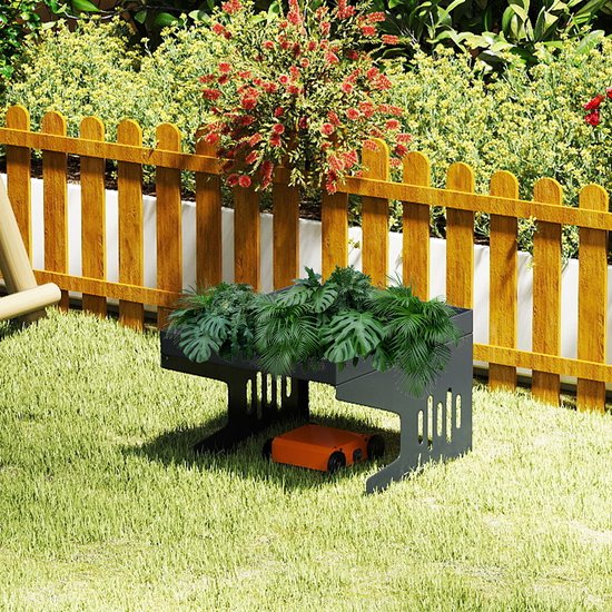 NAIZY Moerobot Tuin Garage Dak Anthraciet Metaal Carport Beschermhoezen Voor Rasenrobot Rasenmaaier Bescherming tegen Regen, Hagel en UV-straling 70 x 60 x 43 cm van Merkloos	 — afbeelding 5
