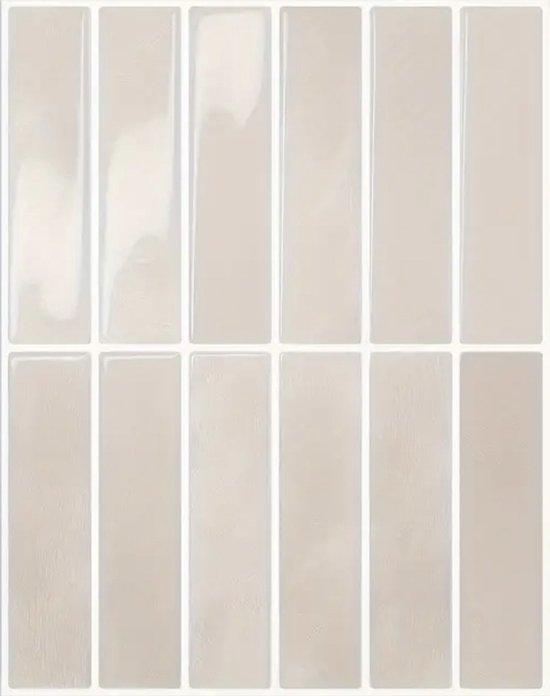 Wallfluent Vinyl Tegels - Mozaïekpatroon met Ornamenten Wand PVC Tegels - 20 cm x 20