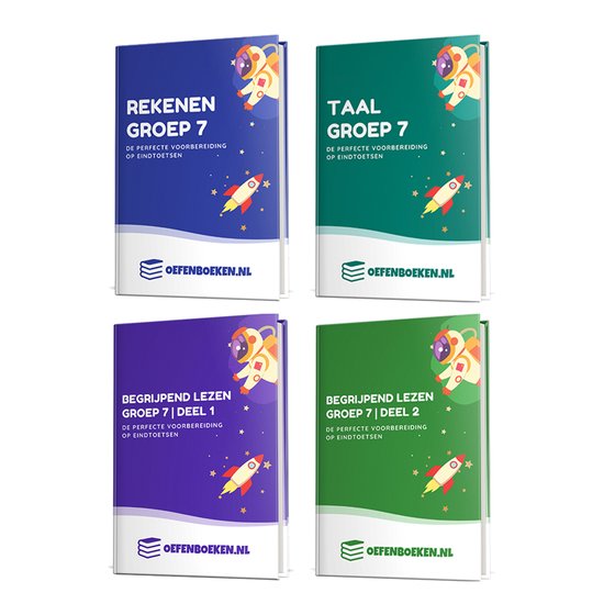 Groep 7 Compleet - Rekenen, Taal en Begrijpend Lezen - Oefenboeken.nl - Ter voorbereiding op de eindtoetsen