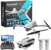 Snapline Mini Drone met 4K Camera - Buiten Drones - voor Kinderen & Volwassenen - Incl 2x Accu - 50 min Vliegtijd - GPS - LED Verlichting