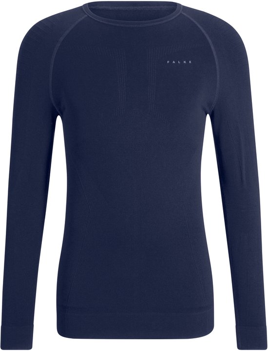 FALKE Heren Top van onderlaag Warm Round Neck M L/s Sh functioneel materiaal sneldrogend 1 stuk, Zwart Black 3000, M