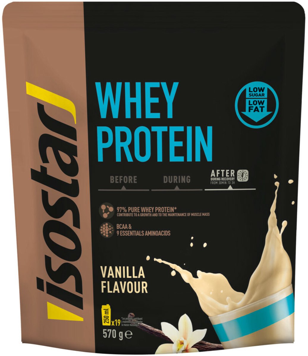 Isostar Whey Protein Vanille - 3 x 570 gr - Voordeelverpakking