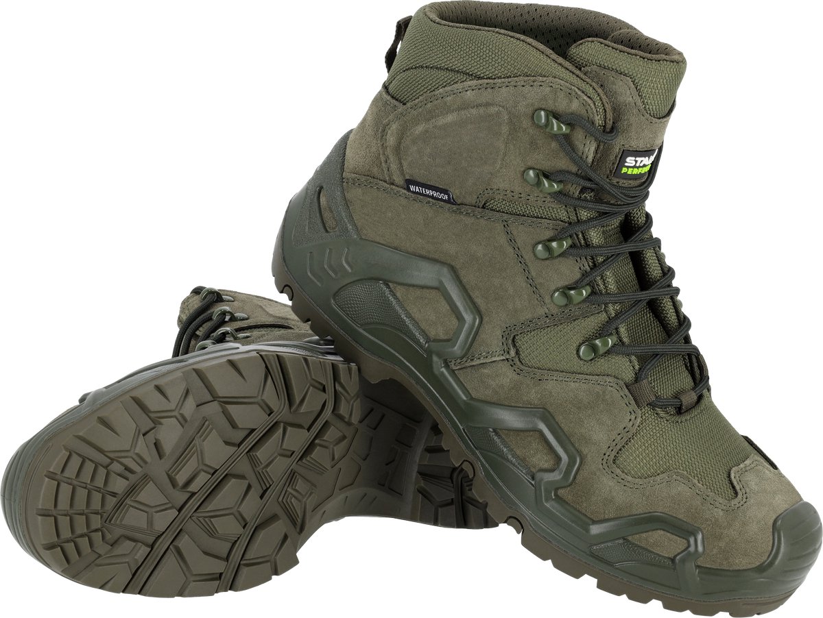 SAFETY SHOES DEFENDER HIGH OB schoen olijf maat 43 STALCO