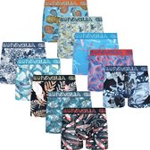 Bol.com Boxershort Heren | 10 Pack | Katoen | Maat XL | Oceaan Mix Print | Ondergoed Heren | Onderbroeken Heren aanbieding