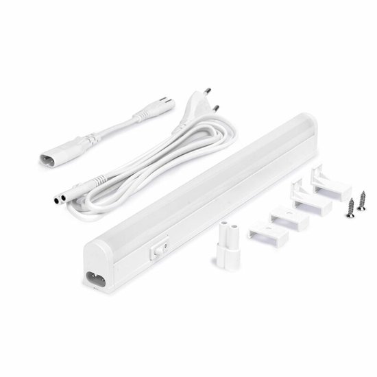 LED Onderbouwverlichting 30 cm met dimmer en aan/uit schakelaar - Plug & Light - Zilver/wit
