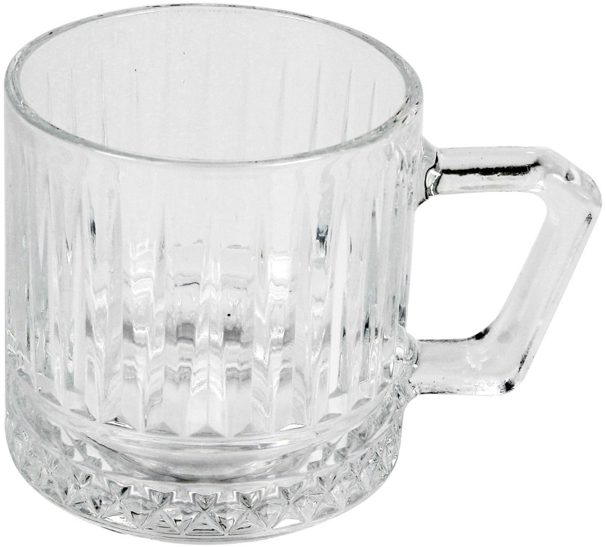 Cinar Theeglazen Set met Oor - 6 Stuks - 225ml - Theeglas - Theekopjes - Theeglazen met Handvat