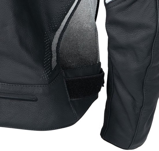 Veste de moto RANDY R Homme Été Zwart/ Wit L Homologuée CE par MOTOBLOUZ