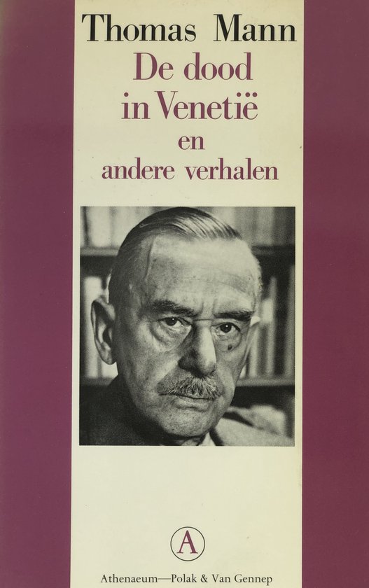 Boekkaft met portret van Thomas Mann, "De dood in Venetië en andere verhalen".