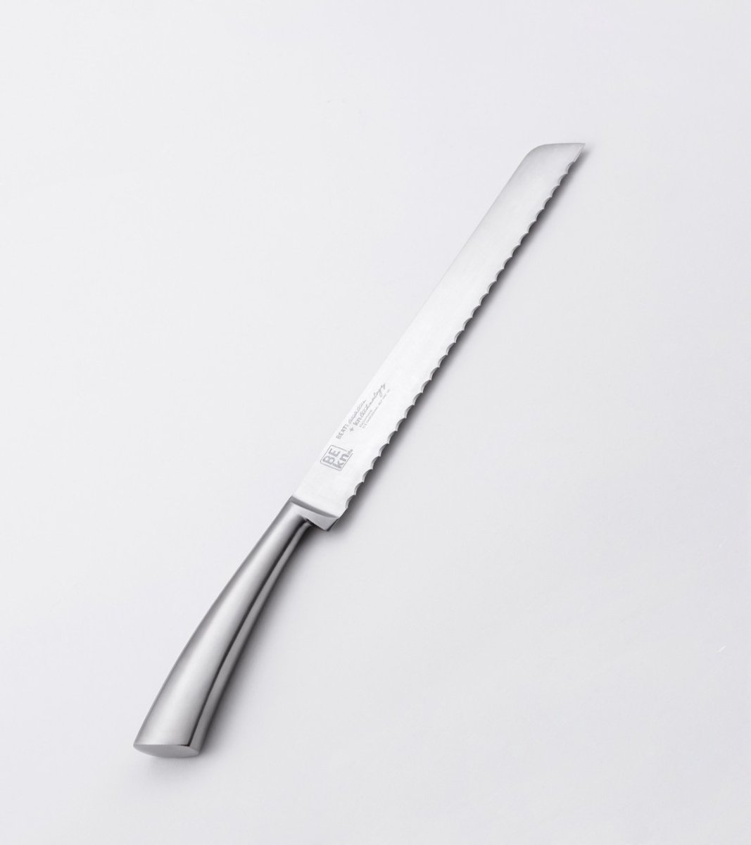 KnIndustrie BE-KNIFE Kartelmes - Hoogwaardig Roestvrijstalen Mes voor Perfecte Broodplakken 224 mm Kwaliteit Gemaakt in Italië