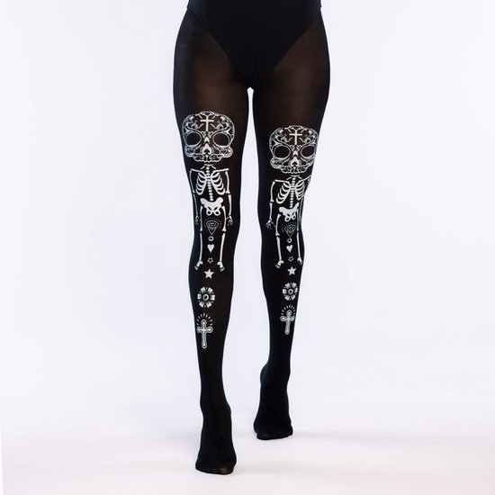 Boland - Panty La Calaca Zwart - Volwassenen - Vrouwen - Skelet - Halloween accessoire - Day of the Dead - Horror