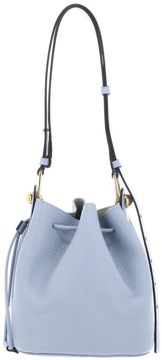 FURLA Leren Schoudertas Sfera Mini Bucket Bag Nuvola Lichtblauw