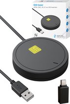 Nuvance Id Kaartlezer - eID Reader België - Voor Belgische Identiteitskaart, Bankkaart & Bedrijfspas - Identiteitskaartlezer Usb