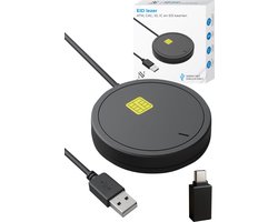 Nuvance Id Kaartlezer - eID Reader België - Voor Belgische Identiteitskaart, Bankkaart & Bedrijfspas - Identiteitskaartlezer Usb