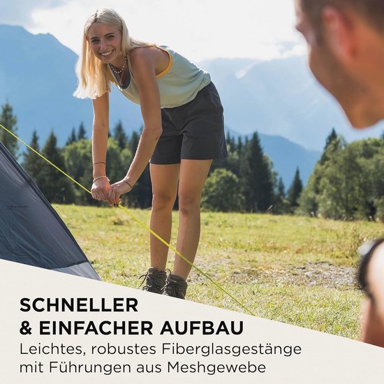 Gemengde tent voor 2 personen - Grijze tent voor camping en buitenactiviteiten — afbeelding 2
