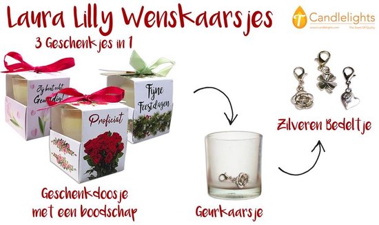 Laura Lilly - Wenskaarsje - Christmas Time - Happy Newyear - Kerst - Nieuwjaar - Newyear - Wenskaars - Kaars - Candle - Kerze - Wish
