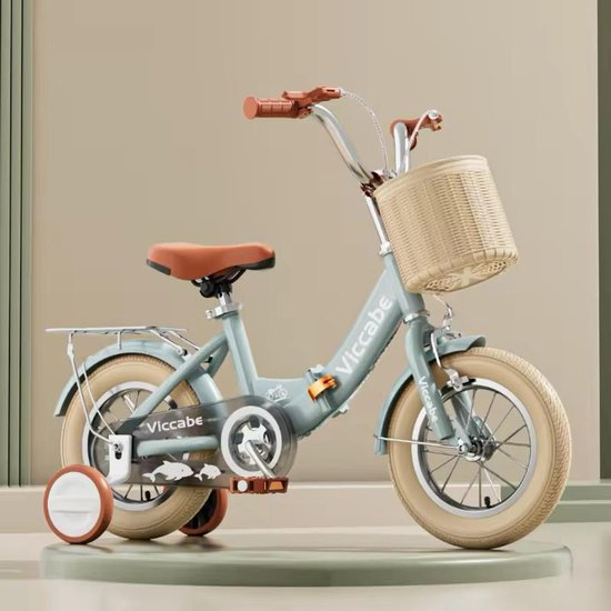 • 18 inch kinderfiets • kinderfiets met mandje • meisjesfiets 18 inch • jongensfiets met zijwieltjes • retro kinderfiets • Viccabe kinderfiets • kinderfiets 8jaar • fiets met zijwieltjes