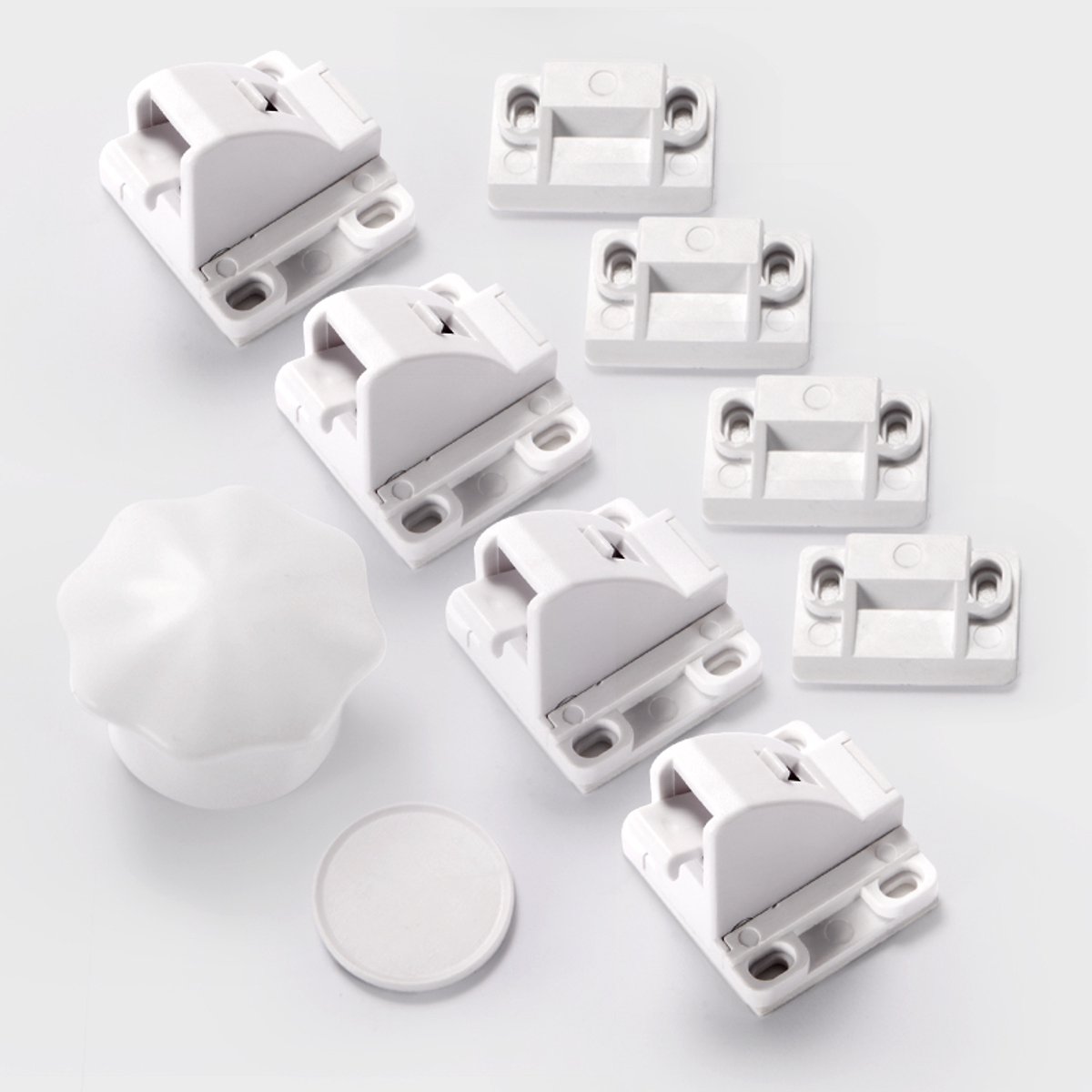 Jippie's Magneetsloten 4 Stuks - kastbeveiliging voor kinderen -keukenbeveiliging - wit