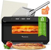 Bol.com TurboTronic PO15 Elektrische Pizza Oven – Slimme Pizzaoven tot 400 °C – Zwart aanbieding