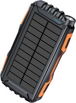 Bol.com Sounix Powerbank 30000 mAh - Powerbank zonneenergie - 2 USB A & 1 USB C - 22.5W snellader - powerbank iphone - batterij ... aanbieding