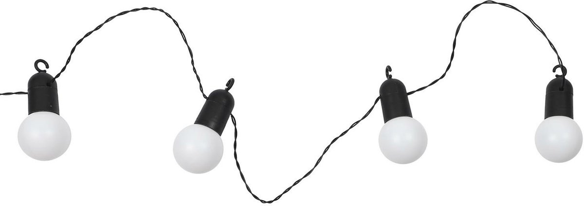 HOME DECO FACTORY Feestverlichting lichtsnoer - 20 LED lampen - warm wit - 1070 cm - buiten - tuinverlichting
