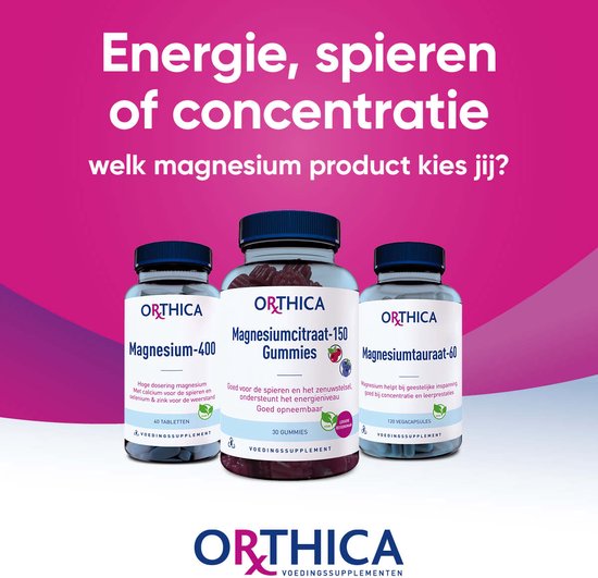 Orthica Magnesium-400 - hoge dosering - 60 tabletten