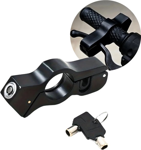 Foto: Stuurslot voor scooter fiets universeel beveiligingsslot met sleutel aluminium anti diefstal handremslot max stuurdikte 3 7 cm