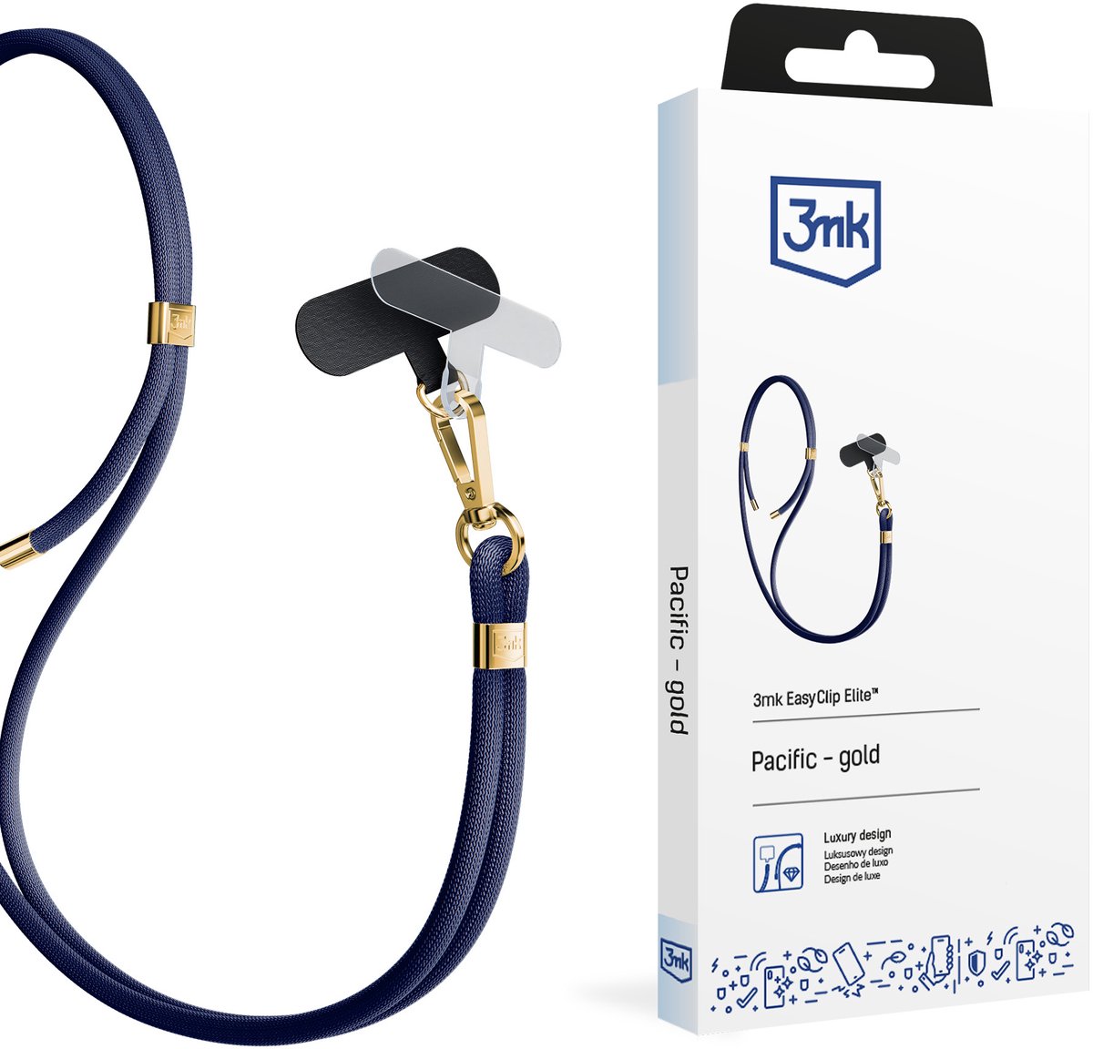 Telefoonkoorden Accessoires Pacific (goud) - 3mk EasyClip Elite