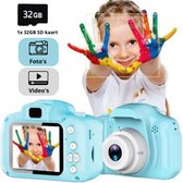 BDGoods® - Kindercamera Blauw - Fototoestel voor Kinderen - Kinderspeelgoed 3 jaar - Inclusief 32GB SD Kaart - Voor in Laptop / PC - Games - Kinderfototoestel Digitaal - Max 32GB SD Kaart - 1080HD - Foto's en Video's - Camera - Kinderspeelgoed 4 jaar
