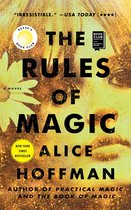 Couverture du livre "The Rules of Magic" par Alice Hoffman, avec des paillettes jaunes et une fleur jaune.